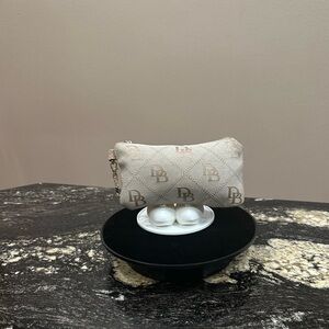 Dooney & Bourke Cream and Brown Pouch